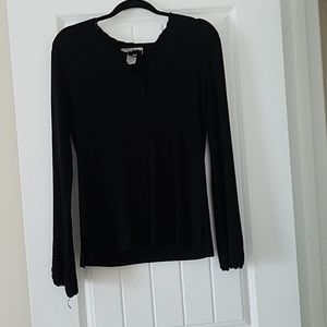 Black sweater with bead trim